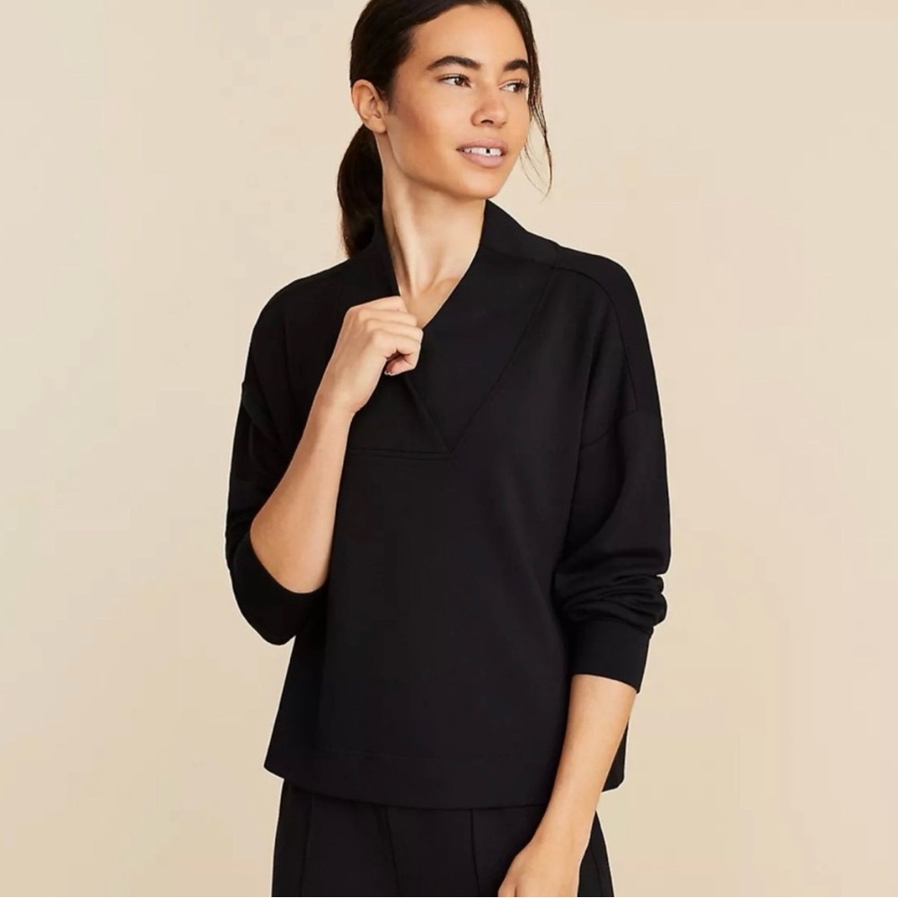Loft Lou & Grey Scuba Soft Wrap Neck Popover (XL) Like New